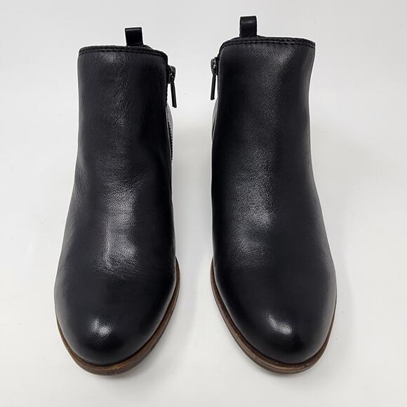 Lucky Brand Bootie Women *Left size 8 , Right size 7* Basel Black Leather Zip - Picture 3 of 12